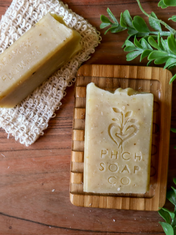 orange flowers soap