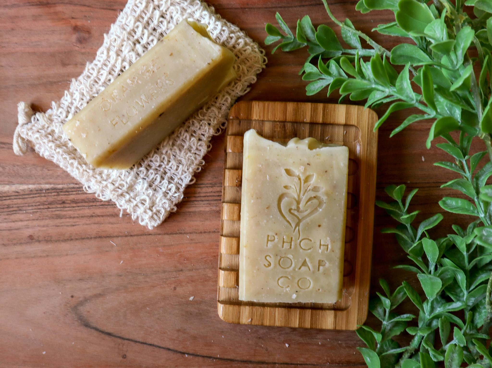 orange flowers soap