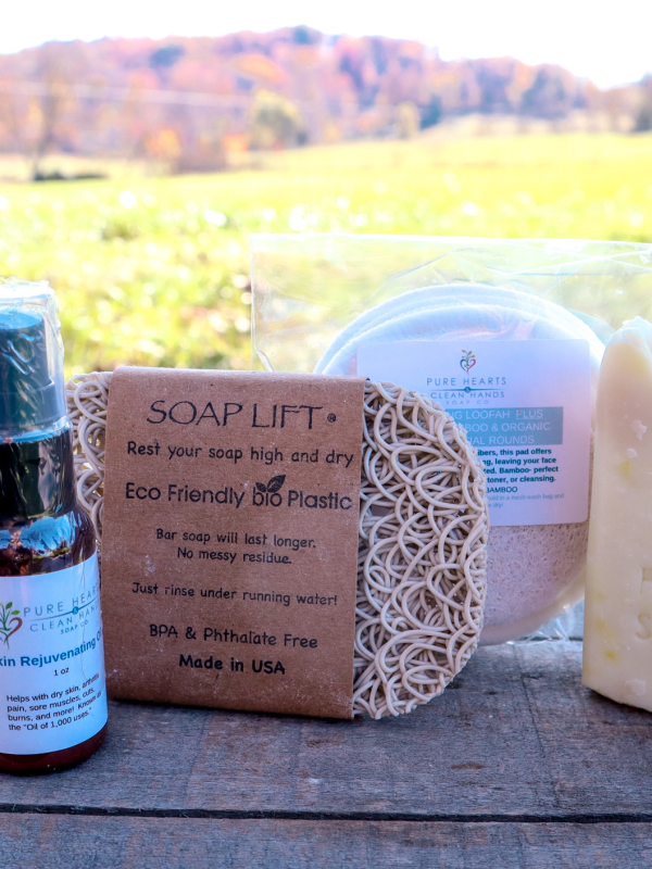 Orange flowers bath set