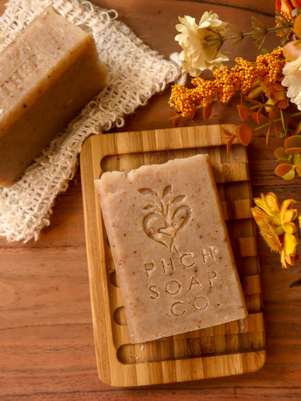 Gather soap with fall flowers