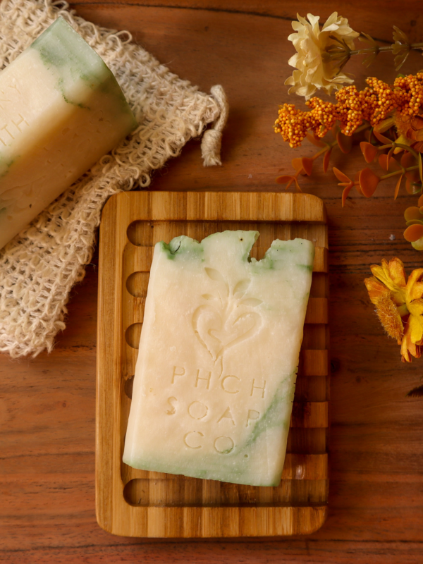 Granny Smith soap with fall flowers