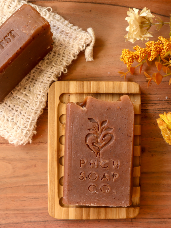 harvest soap with fall flowers